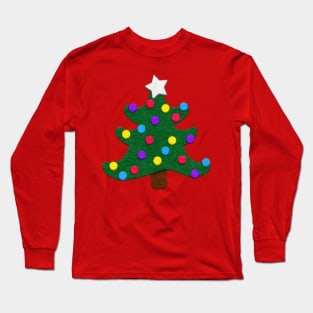 Cute Felt Look Christmas Trees | Cute Stickers by Cherie(c)2021 Long Sleeve T-Shirt